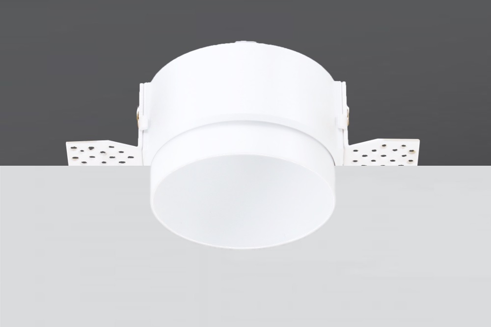 Witte ronde inbouwspot TRIMLESS FIXED GU10 | verstelbare stucrand