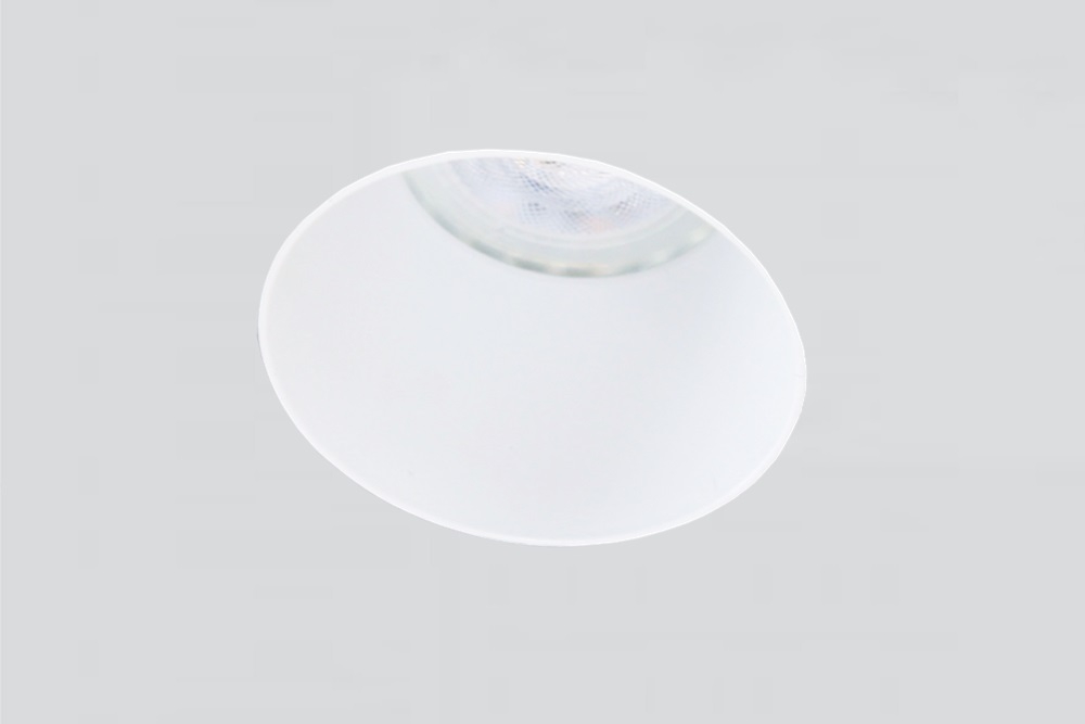 Witte ronde inbouwspot TRIMLESS FIXED GU10 | verstelbare stucrand