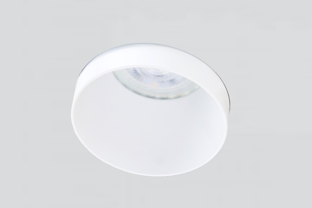 Witte ronde inbouwspot TRIMLESS FIXED GU10 | verstelbare stucrand
