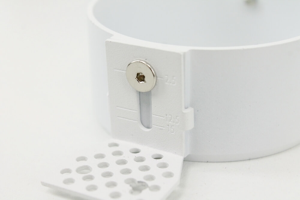 Witte ronde inbouwspot TRIMLESS FIXED GU10 | verstelbare stucrand