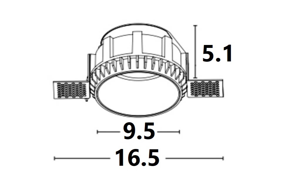 Zwarte ronde inbouwspot TRIMLESS SMOOTH GU10 | verstelbare stucrand