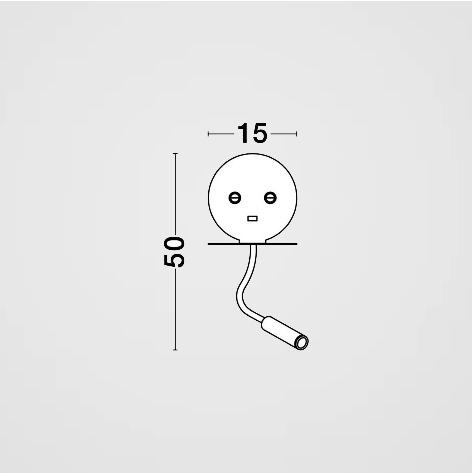 Flexibele wandlamp CLIP 2x LED met plankje en USB | Wit