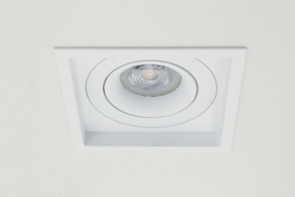 Licht verdiepte inbouwspot HELIOS vierkant 11 cm | Wit