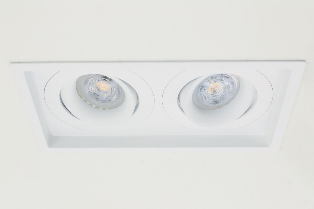 Licht verdiepte inbouwspot HELIOS 2-lichts 11 x 20 cm | Wit