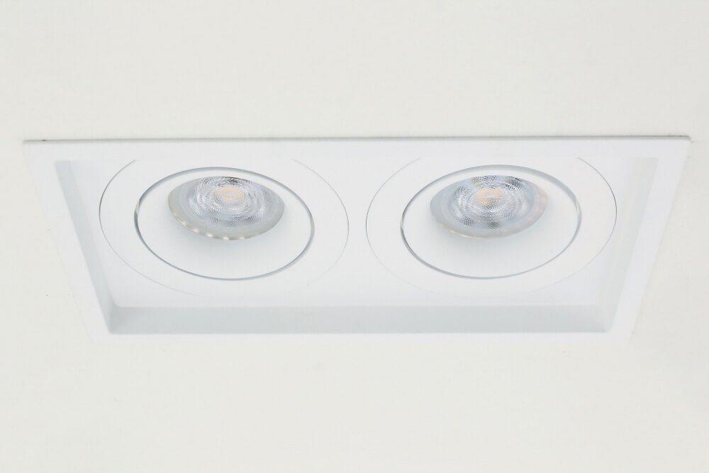 Licht verdiepte inbouwspot HELIOS 2-lichts 11 x 20 cm | Wit