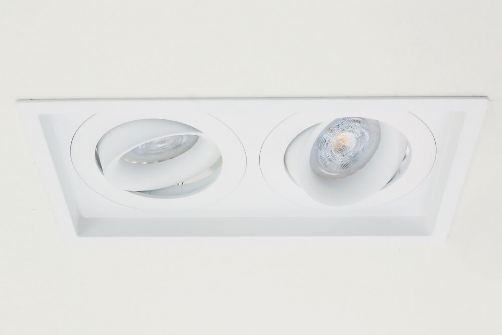 Licht verdiepte inbouwspot HELIOS 2-lichts 11 x 20 cm | Wit