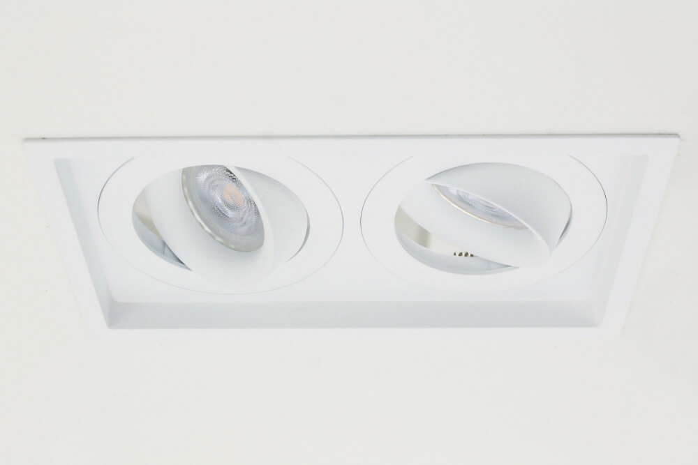 Licht verdiepte inbouwspot HELIOS 2-lichts 11 x 20 cm | Wit