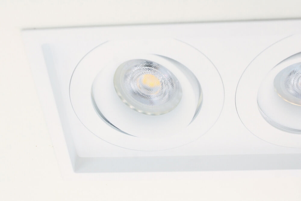 Licht verdiepte inbouwspot HELIOS 2-lichts 11 x 20 cm | Wit