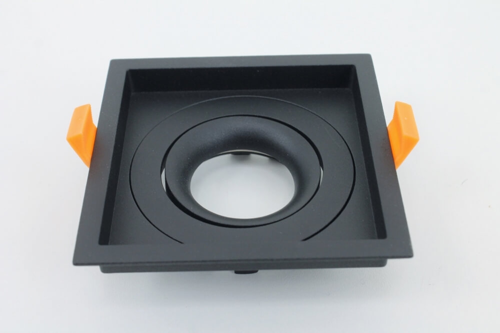 Licht verdiepte inbouwspot HELIOS vierkant 11 cm | Zwart