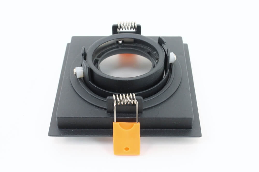 Licht verdiepte inbouwspot HELIOS vierkant 11 cm | Zwart