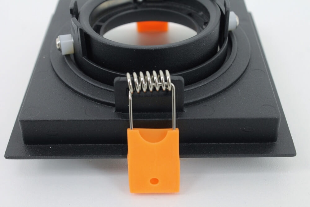 Licht verdiepte inbouwspot HELIOS vierkant 11 cm | Zwart