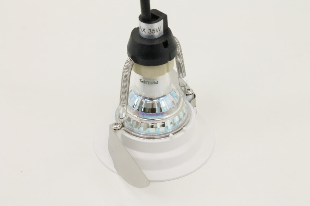Witte ronde inbouwspot CLICK&FIX licht verdiept | 8,2 cm