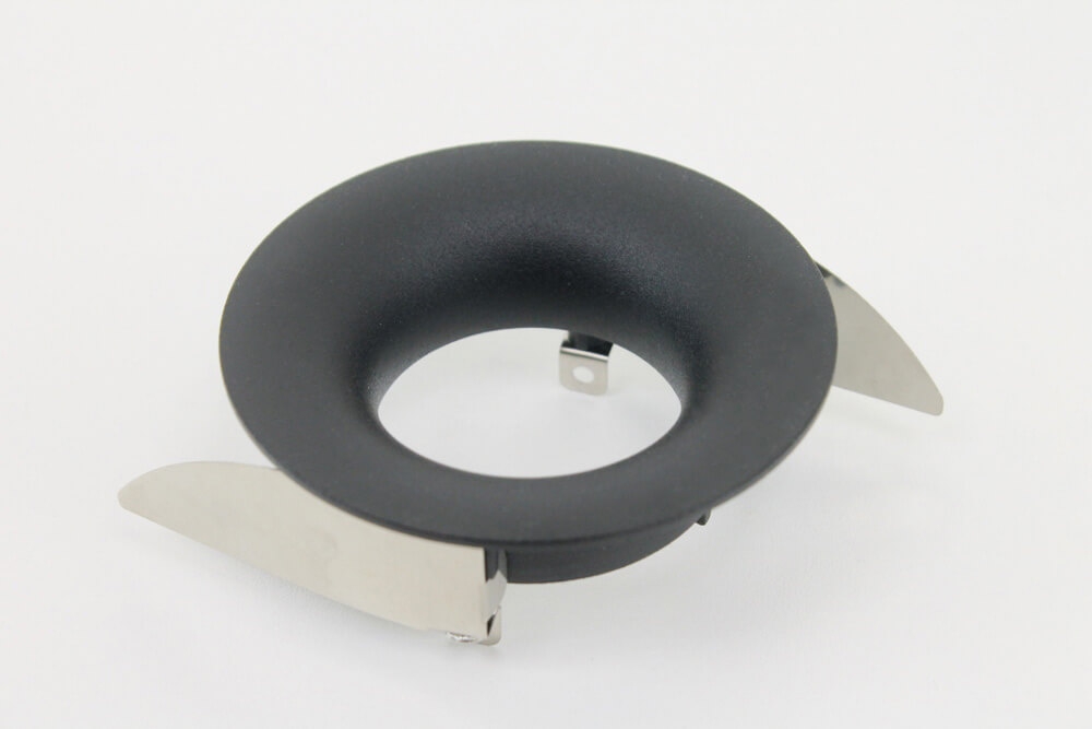 Zwarte ronde inbouwspot CLICK&FIX licht verdiept | 8,2 cm