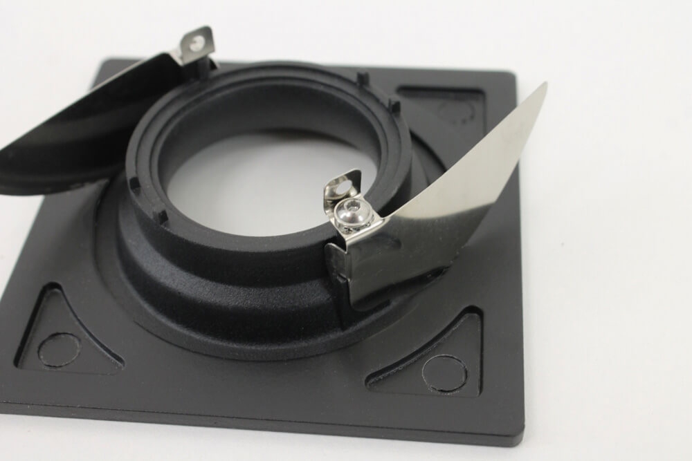 Zwarte vierkante inbouwspot CLICK&FIX licht verdiept | 10 cm