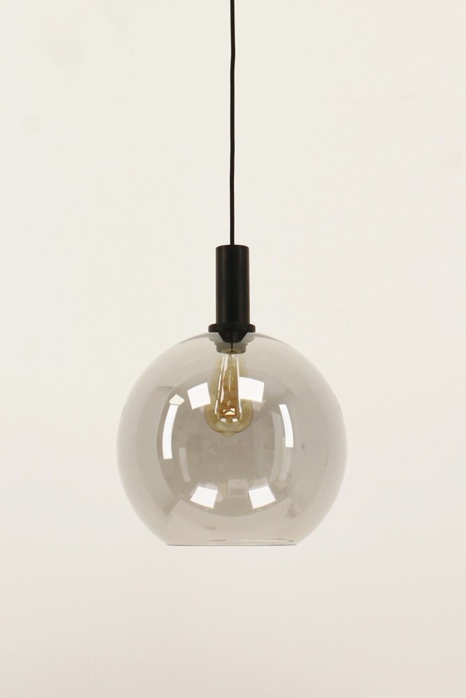 Sfeervolle hanglamp SONDRA licht smoke zwart | Ø 25 cm