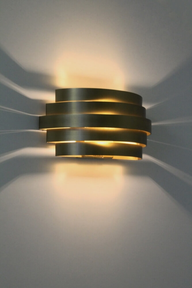 Halfronde wandlamp ESCUT 25 cm | Goud