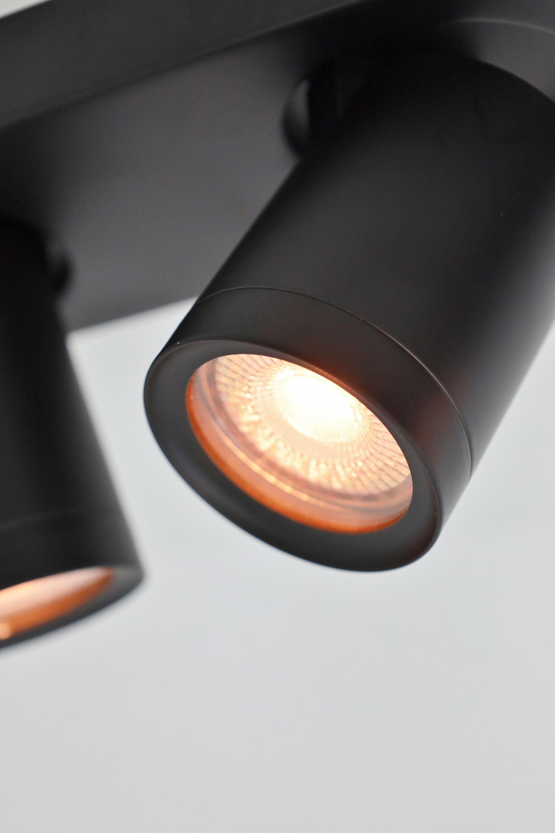 Strakke opbouwspot LEXI 3-lichts balk IP44 | Zwart