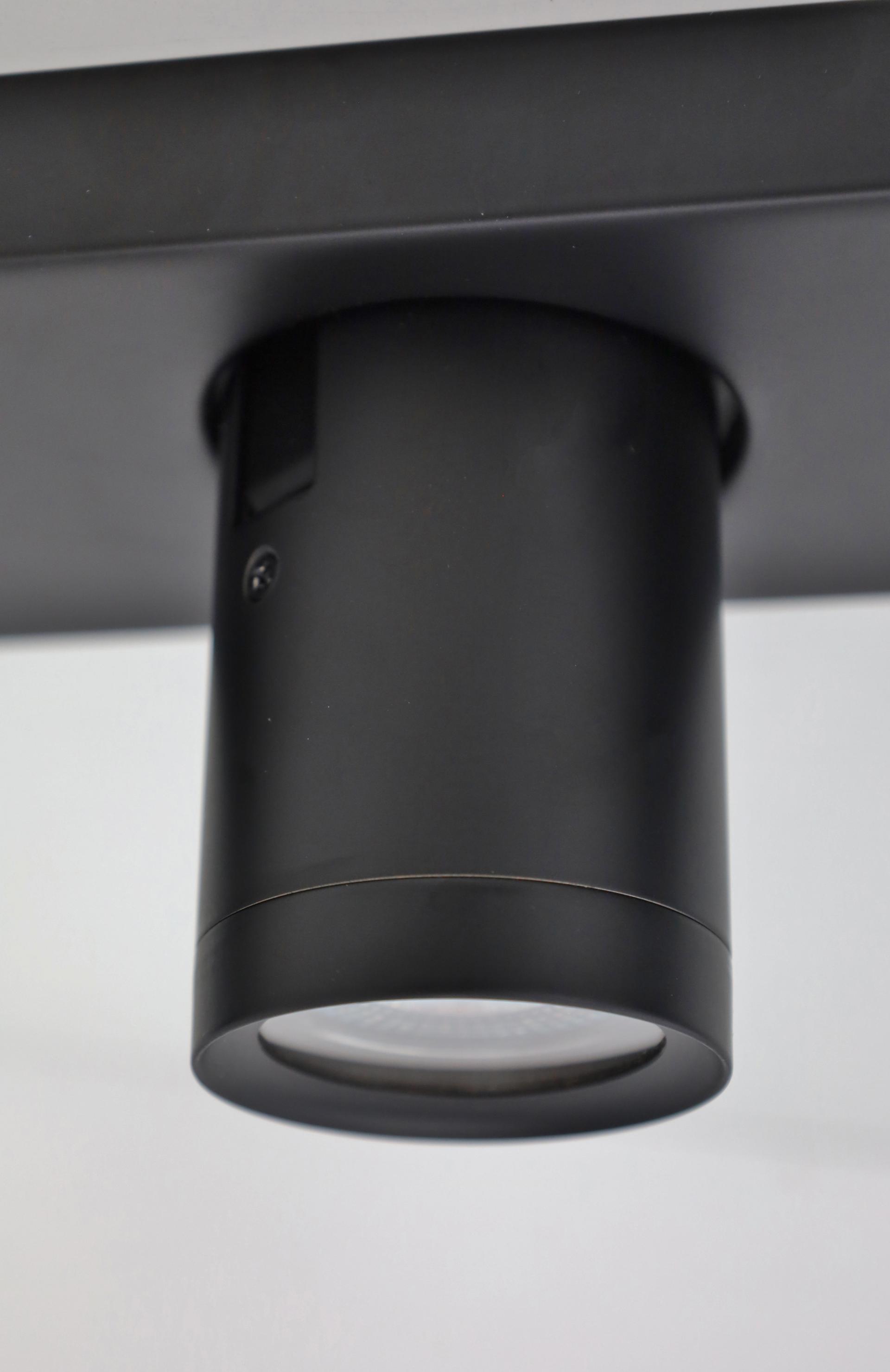Strakke opbouwspot LEXI 3-lichts balk IP44 | Zwart