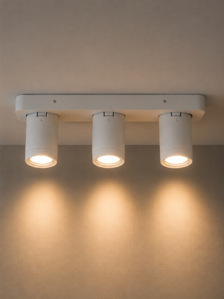 Strakke opbouwspot LEXI 3-lichts balk IP44 | Wit