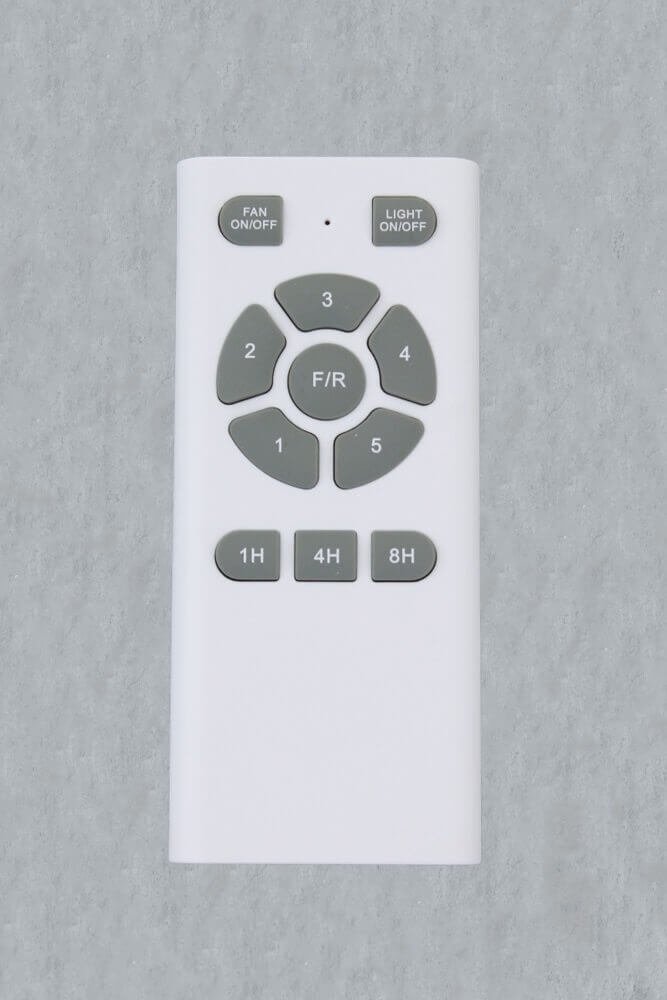 Strakke witte plafondventilator CADIZ met LED | 3 bladen met afstandsbediening