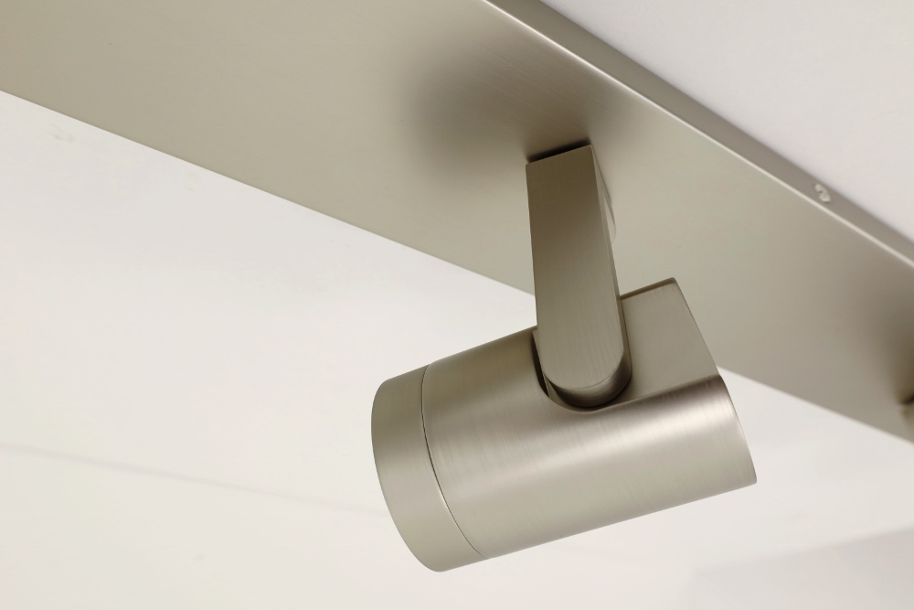 Stijlvolle strakke 4-lichts opbouwspot SCOOP balk | Staal