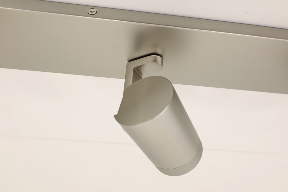 Stijlvolle strakke 4-lichts opbouwspot SCOOP balk | Staal