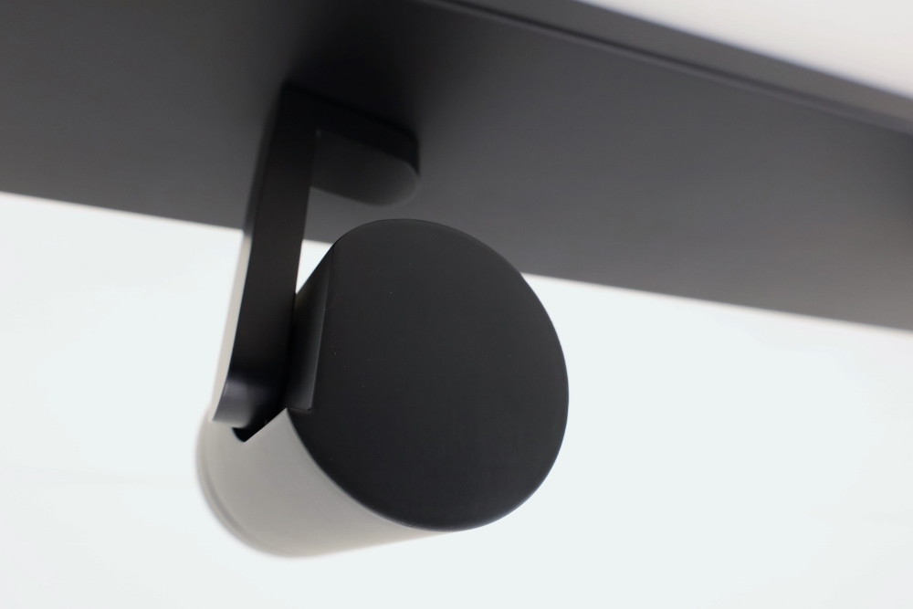 Stijlvolle strakke 4-lichts opbouwspot SCOOP balk | Zwart