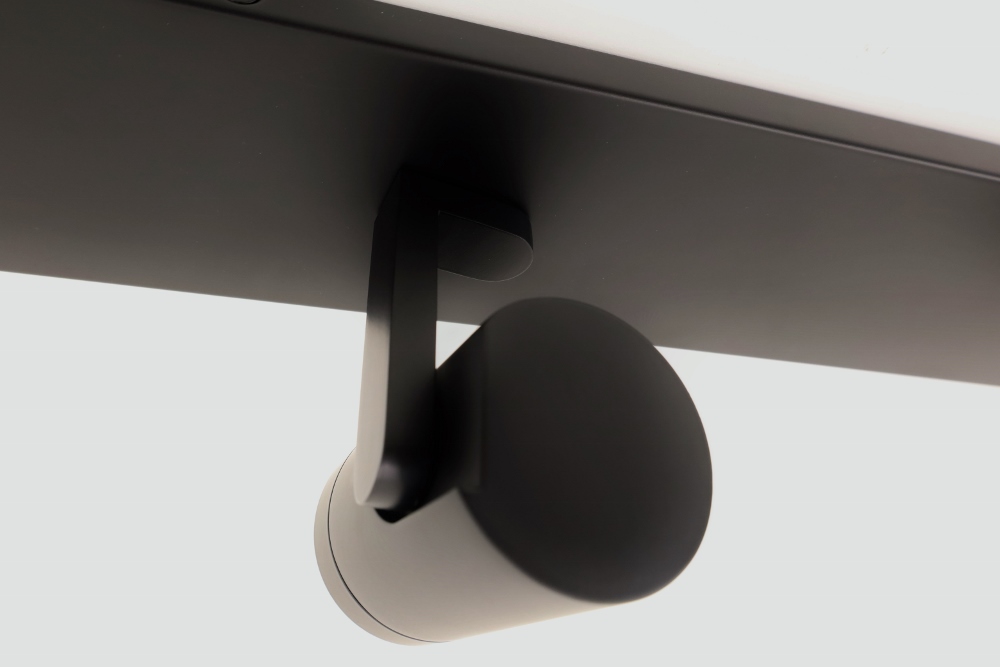Stijlvolle strakke 4-lichts opbouwspot SCOOP balk | Zwart