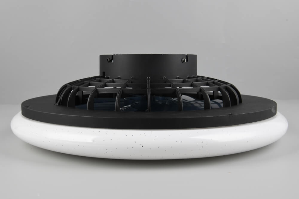Plafondventilator STARLIGHT zwart &Oslash; 50 cm met lamp | Kleur instelbaar en 3 snelheden