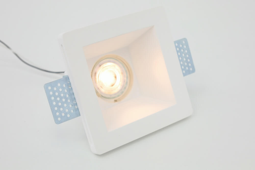 Trimless inbouwspot GIPSY SQUARE 1-lichts | Overschilderbaar