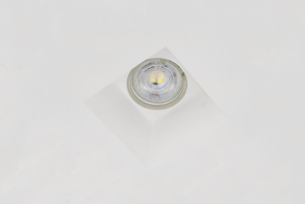 Trimless inbouwspot GIPSY SQUARE 1-lichts | Overschilderbaar