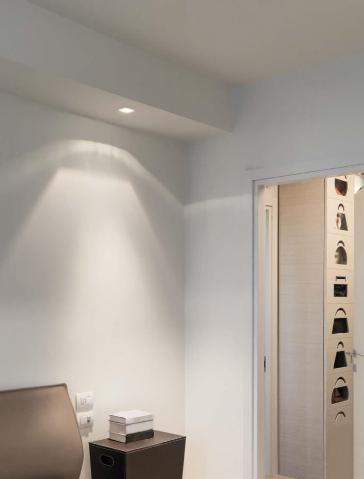 Trimless inbouwspot GIPSY SQUARE 1-lichts | Overschilderbaar