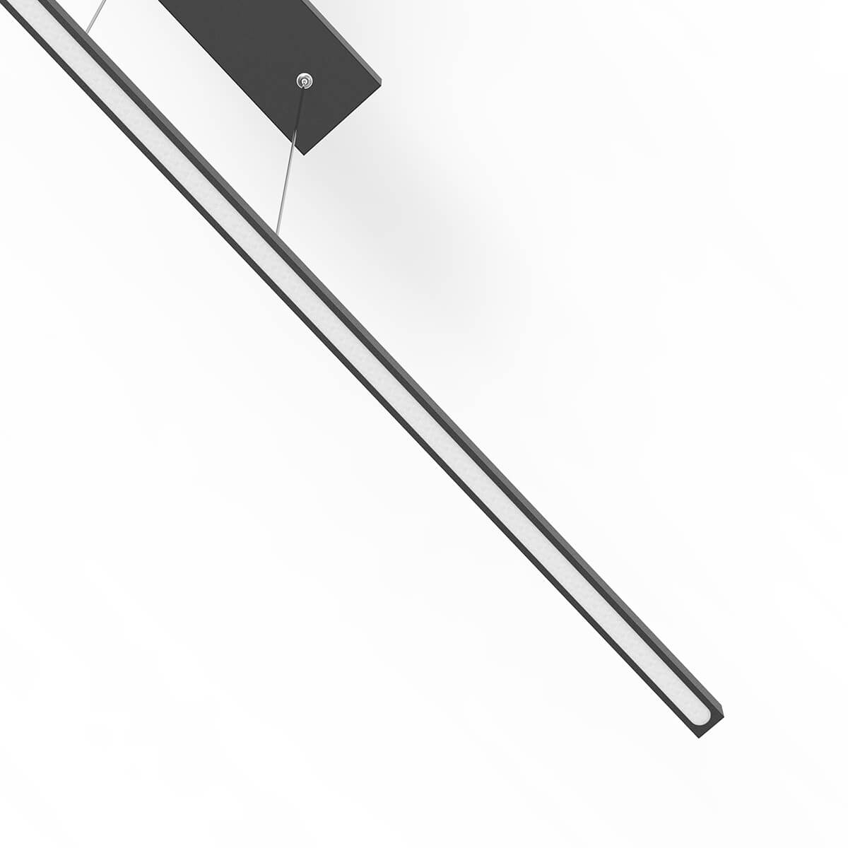 Strakke moderne design hanglamp DEXE LED | Zwart 114 cm