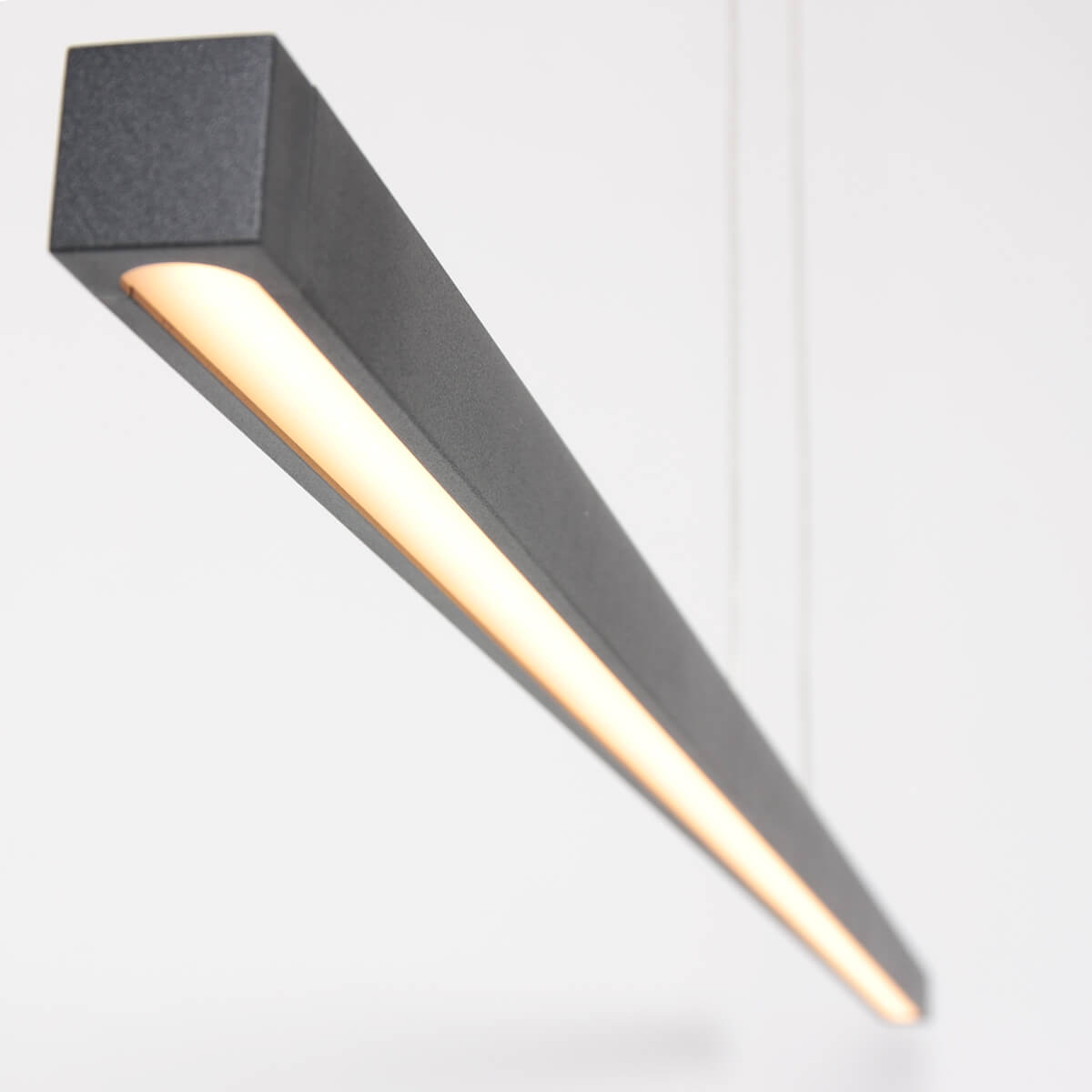 Strakke moderne design hanglamp DEXE LED | Zwart 114 cm
