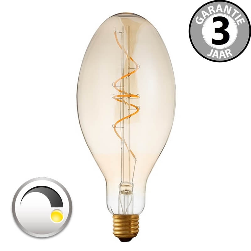 LED GIANT CURVE GOLD DECO 4 watt E27 dimbaar | Ballon 23 cm