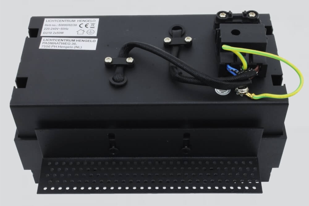 Zwarte inbouwspot TRIMLESS DOUBLE GU10 | verstelbare stucrand