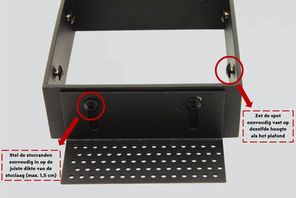 Zwarte inbouwspot TRIMLESS SINGLE GU10 | verstelbare stucrand