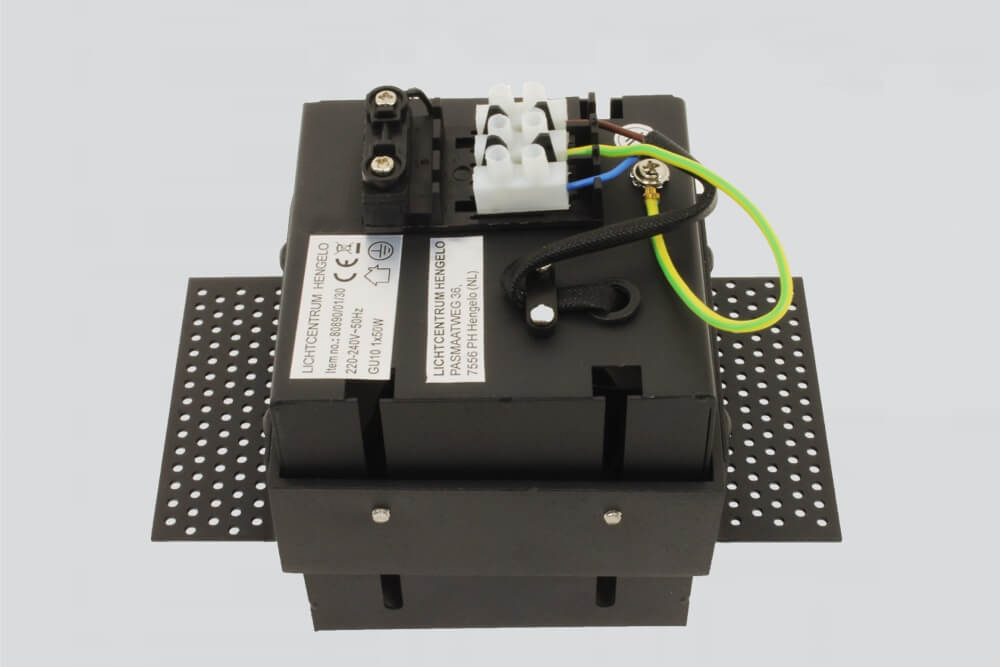 Zwarte inbouwspot TRIMLESS SINGLE GU10 | verstelbare stucrand