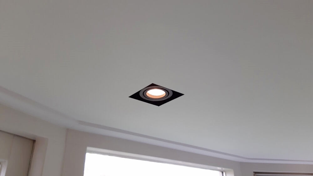 Zwarte inbouwspot TRIMLESS SINGLE GU10 | verstelbare stucrand
