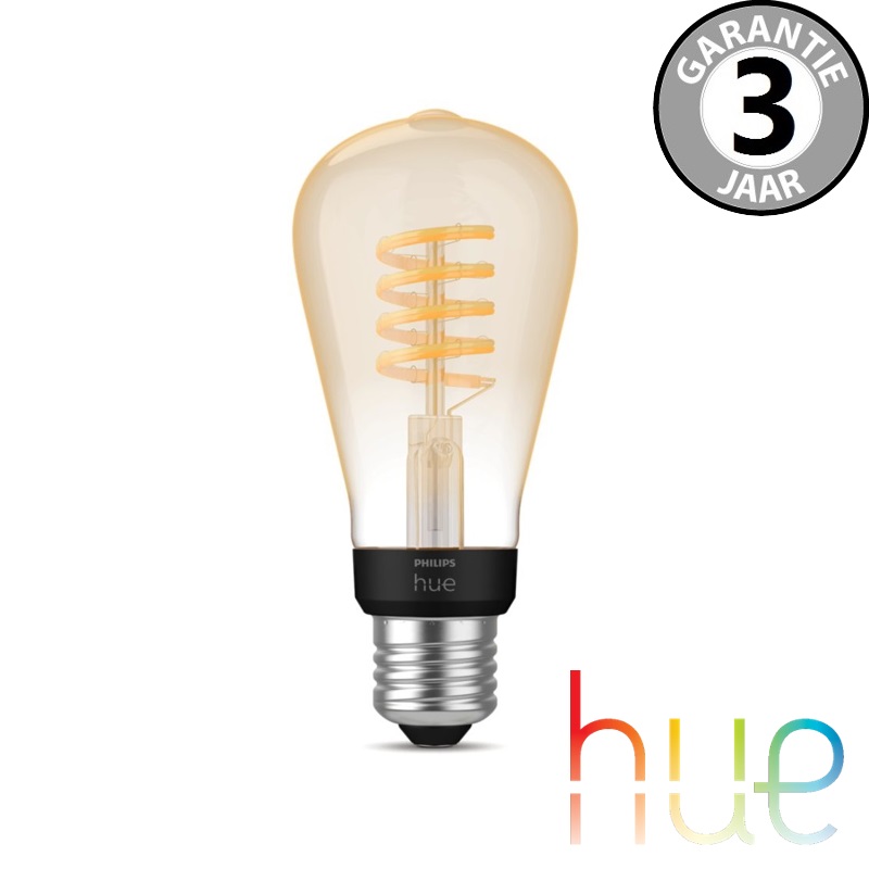 Philips Hue White Ambiance Filament kooldraadlamp E27 | Rustika Edison