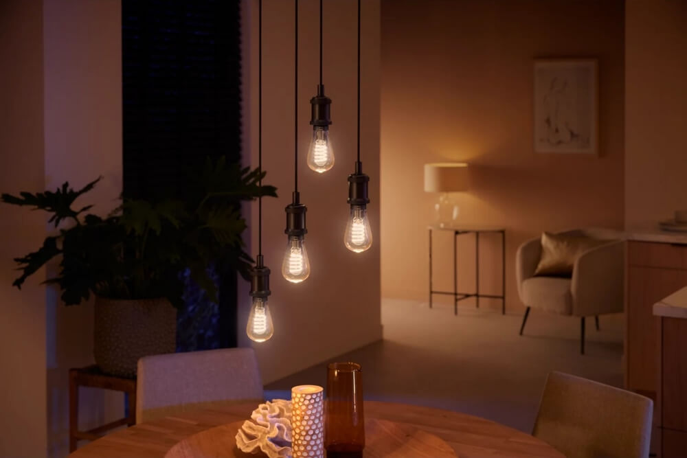 Philips Hue White Ambiance Filament kooldraadlamp E27 | Rustika Edison