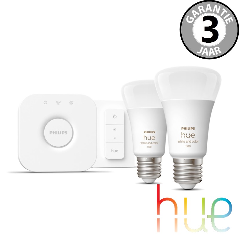 Philips Hue White Ambiance en Color Starterspack E27 2 lampen