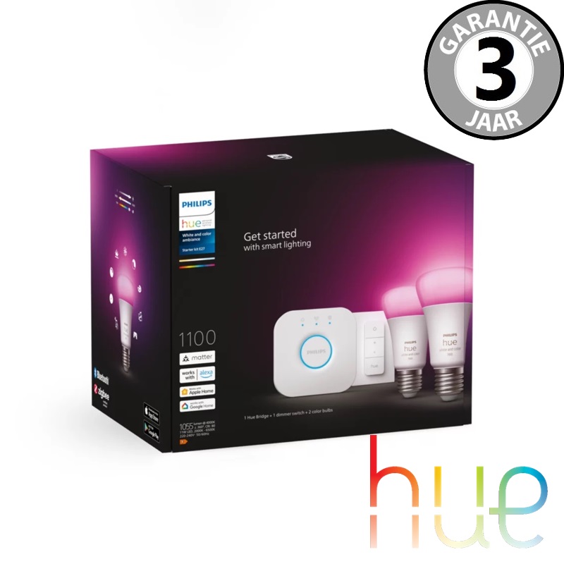 Philips Hue White Ambiance en Color Starterspack E27 2 lampen