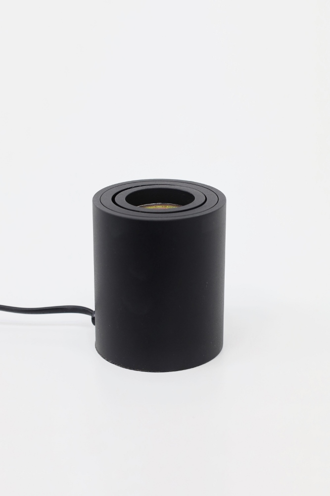 Kantelbare tafellamp REBEL XS 8 cm met schakelaar | Zwart rond