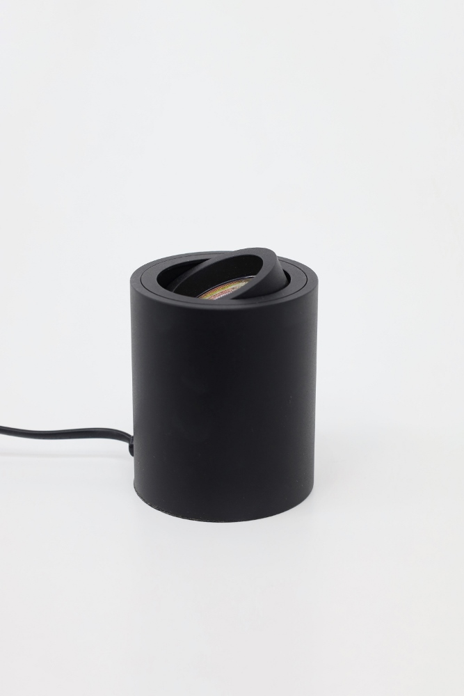 Kantelbare tafellamp REBEL XS 8 cm met schakelaar | Zwart rond