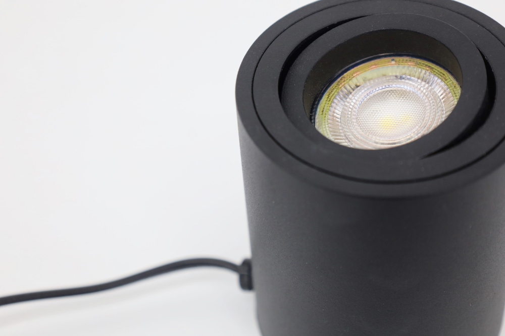 Kantelbare tafellamp REBEL XS 8 cm met schakelaar | Zwart rond