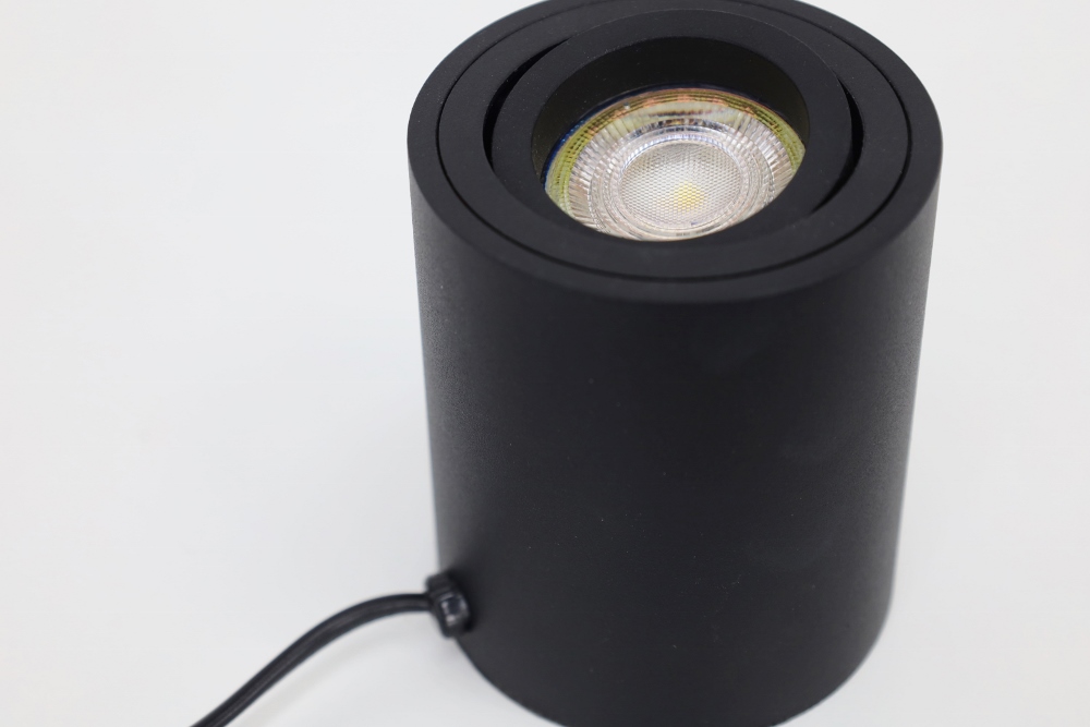 Kantelbare tafellamp REBEL XS 8 cm met schakelaar | Zwart rond