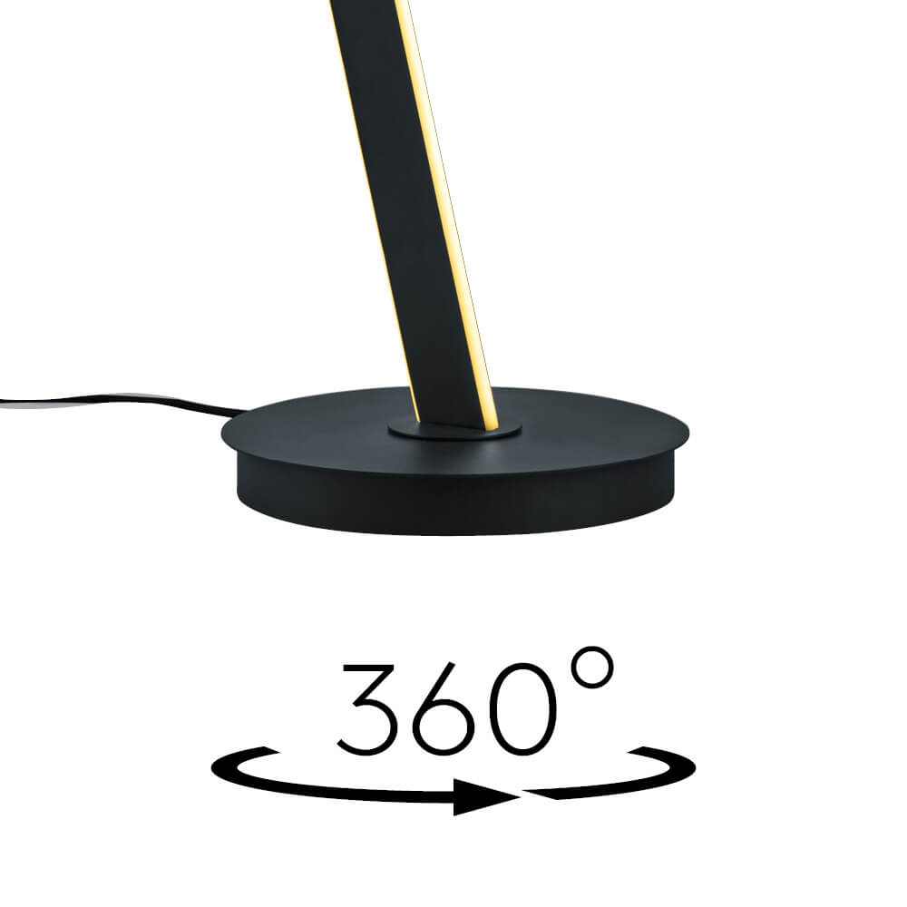 Cinque stijlvolle design tafellamp CICENZA 64 cm | Mat zwart