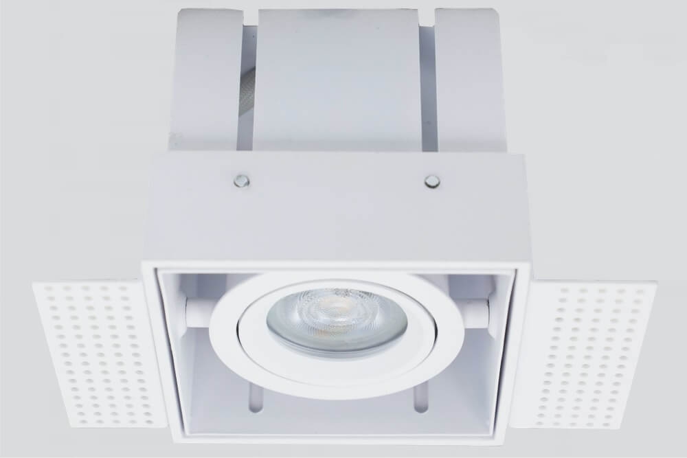 Witte inbouwspot TRIMLESS SINGLE GU10 | verstelbare stucrand