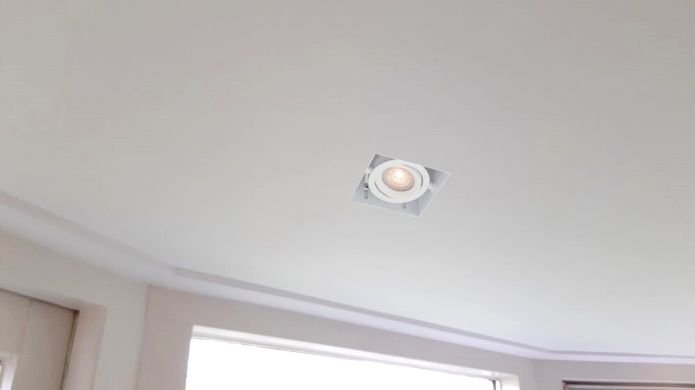Witte inbouwspot TRIMLESS SINGLE GU10 | verstelbare stucrand